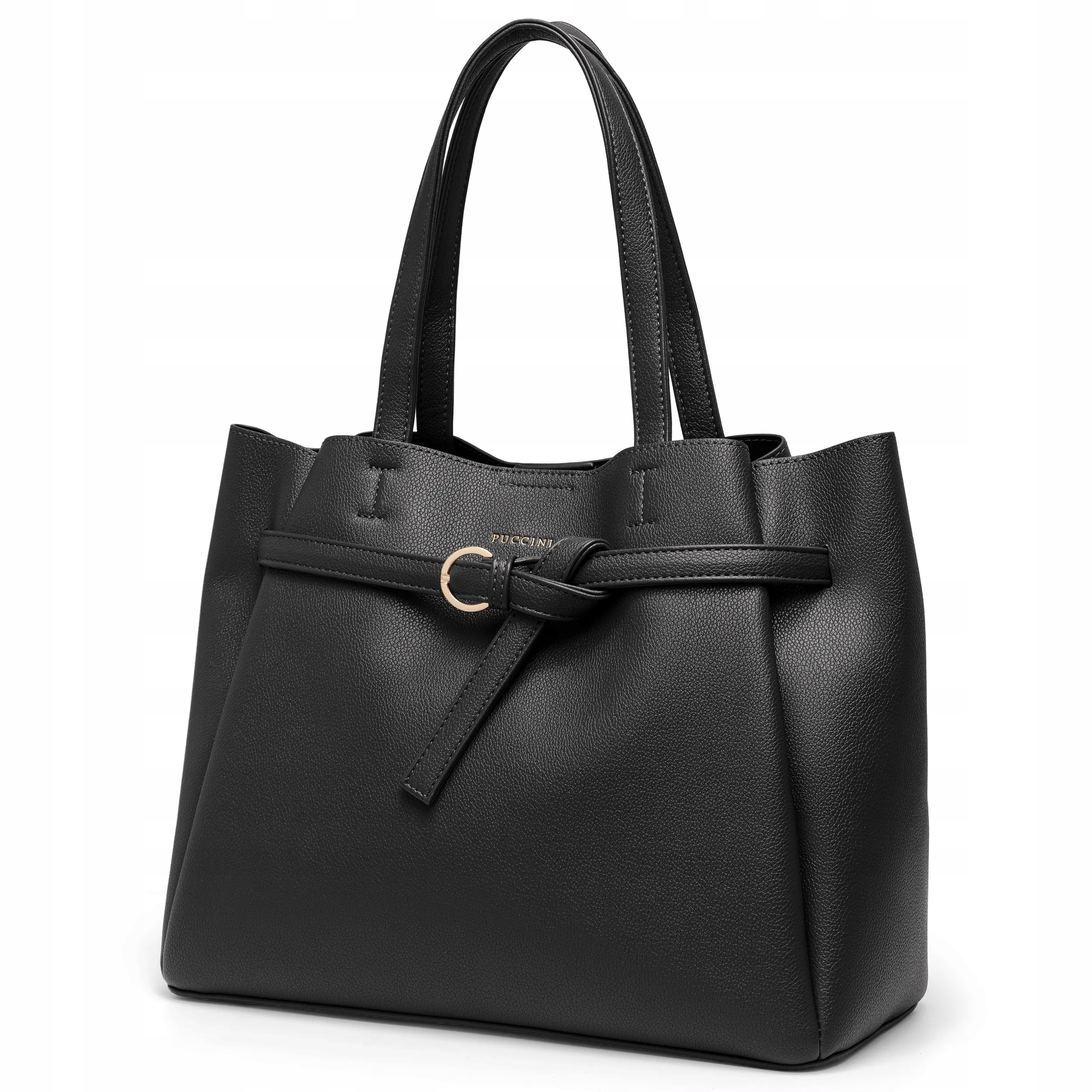 Puccini Dámská kabelka Shopper Velká Přes Rameno Eko kůže Černá BK2251030D-1