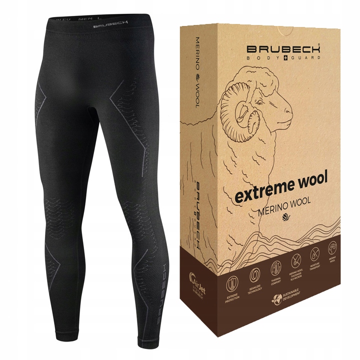 Spodnie termoaktywne Brubeck Extreme Merino męskie roz L LE1352M