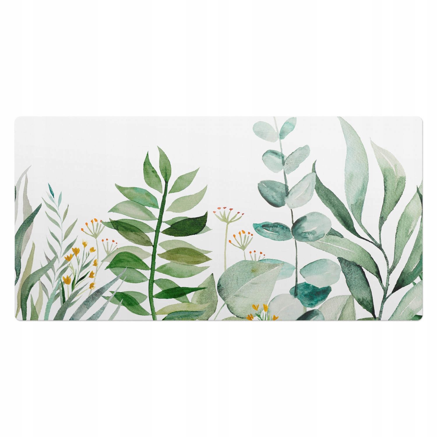 Vinylová podložka na stůl s potiskem Vzor akvarelových listů 100 x 50 cm