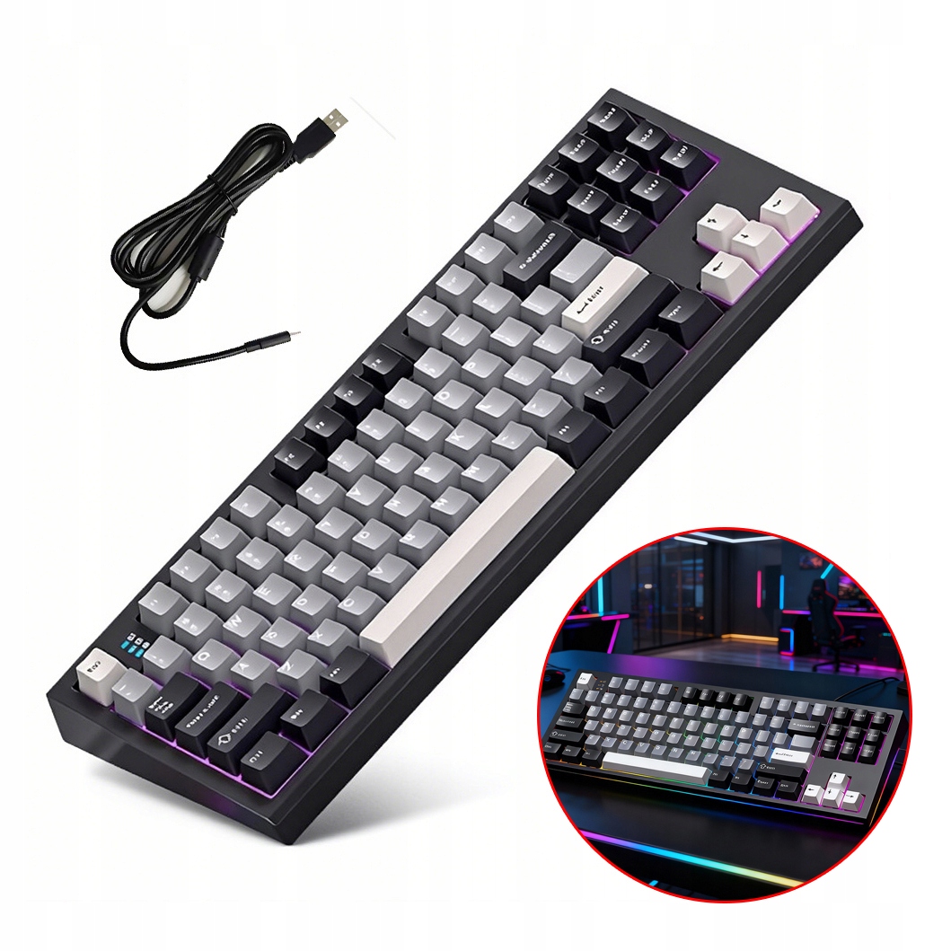 Mechanická Herní Klávesnice S87 Wind Spirit Černá Bluetooth Kabelová