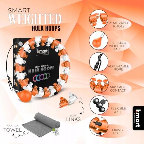 K-MART Smart Hula Ring Hoops, Weighted Hula Circle 24 Detachable Fitness Ri Kod producenta 11111