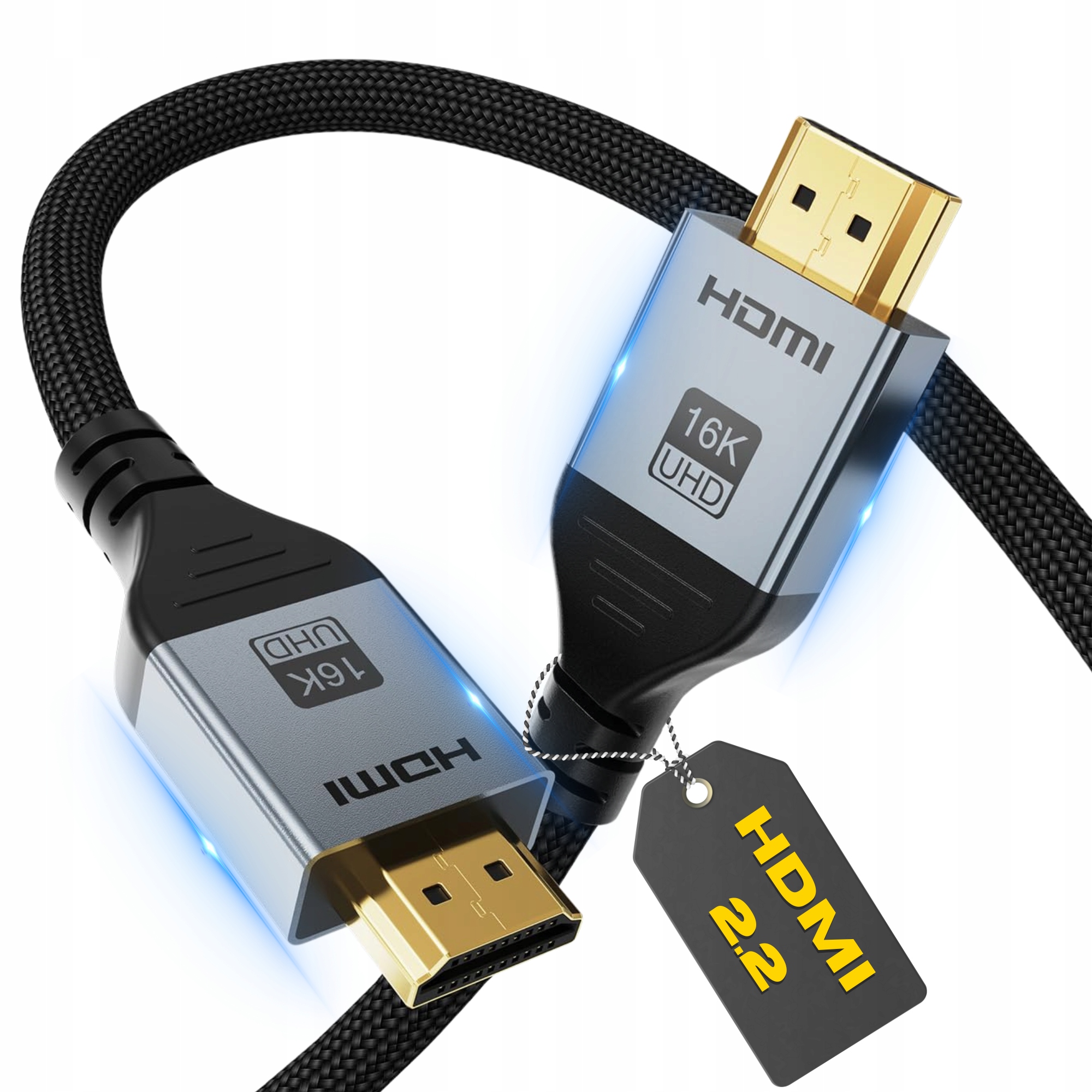 KABEL HDMI 2.2 PRZEWÓD 2M 96 Gbit/s 16K 4K 480Hz HDR10+ DOLBY HDCP 2.3 2.1