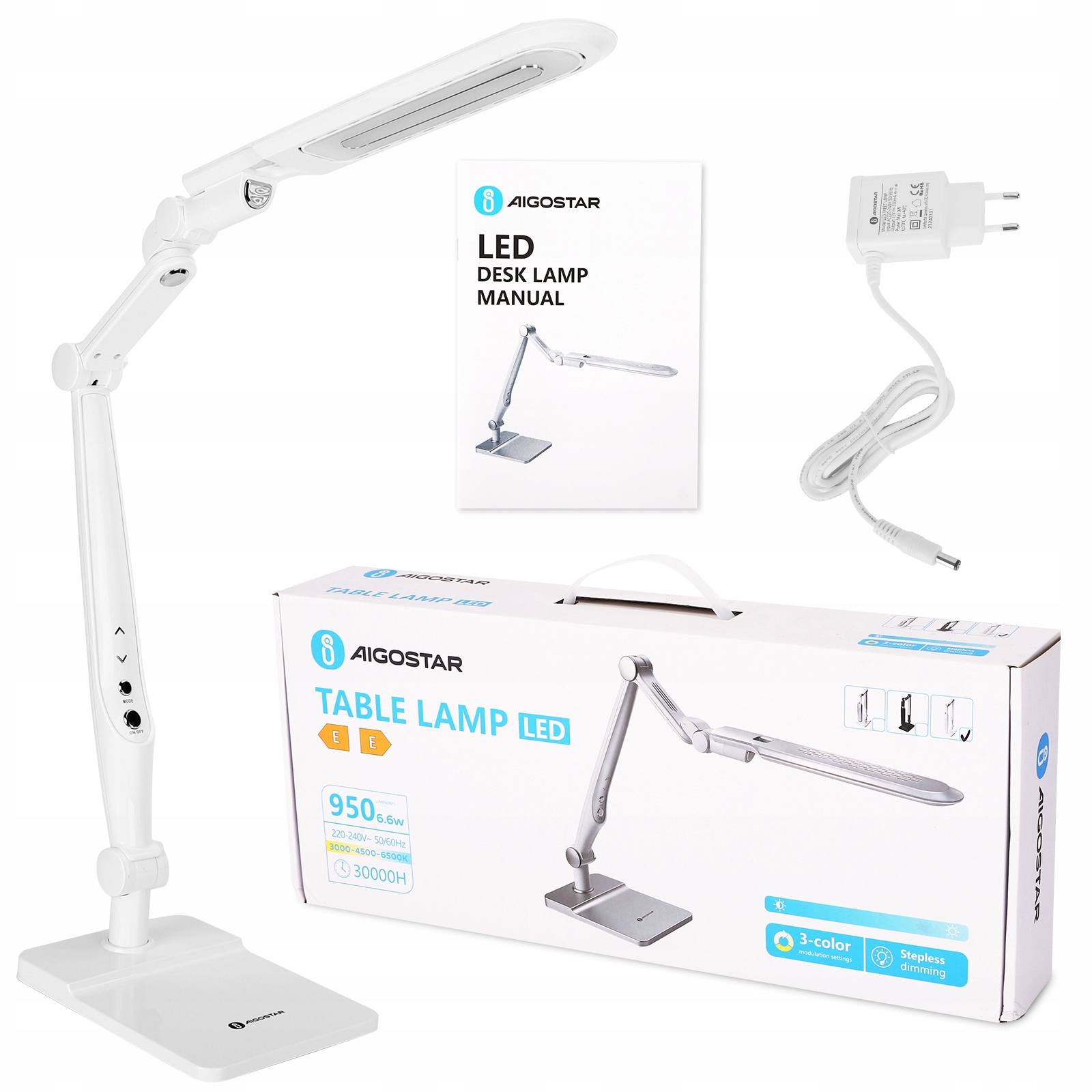 Aigostar белый настольная лампа мощность до 9 Вт