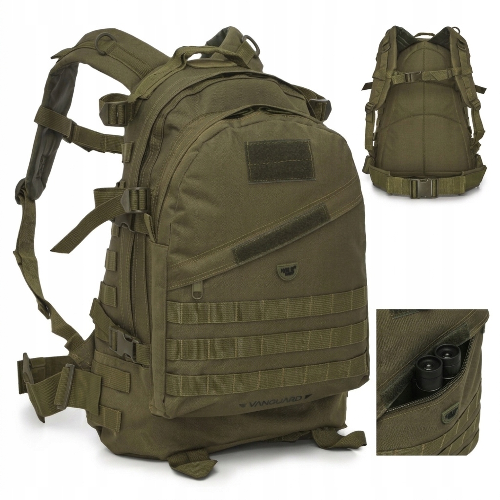 Plecak Taktyczny NC3904 Vanguard 45L Militarny Naszywki Survival Zielony