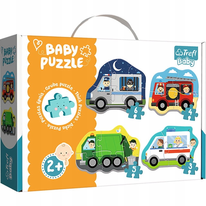 

Pierwsze Baby Puzzle 18 el. Pojazdy i zawody Trefl