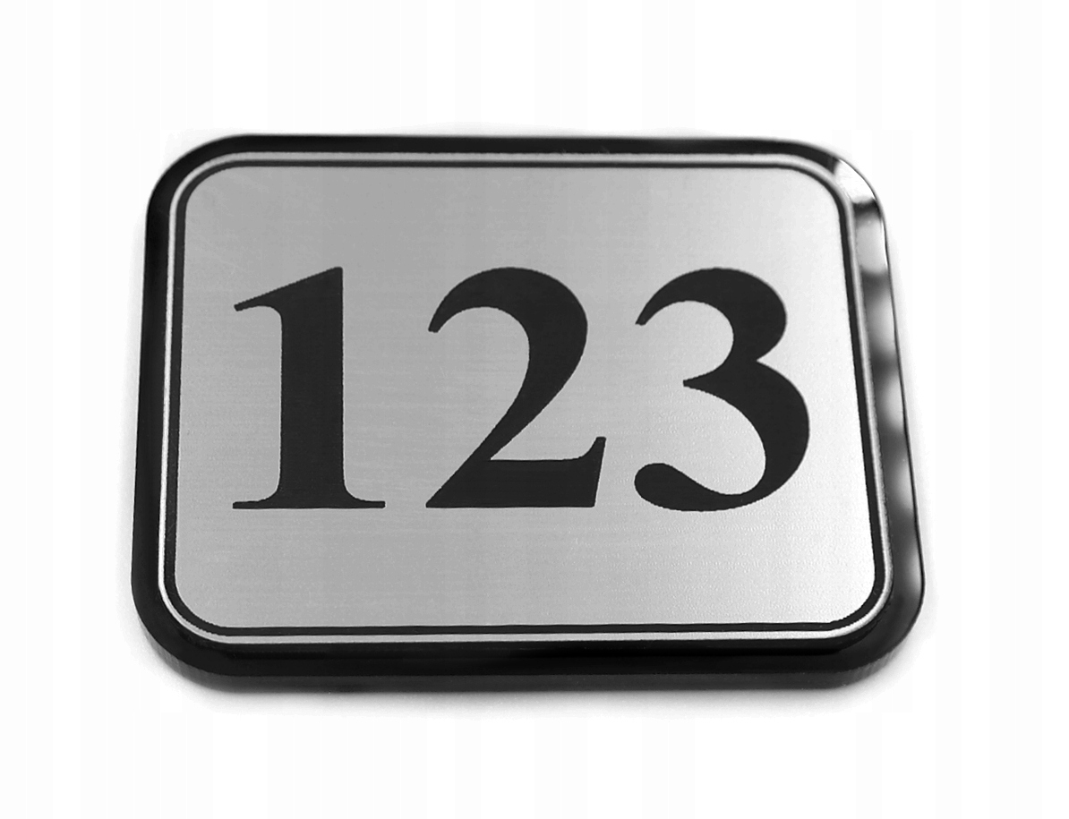numerki NUMEREK NA DRZWI hotel 5x4 + PLEKSI 10 szt