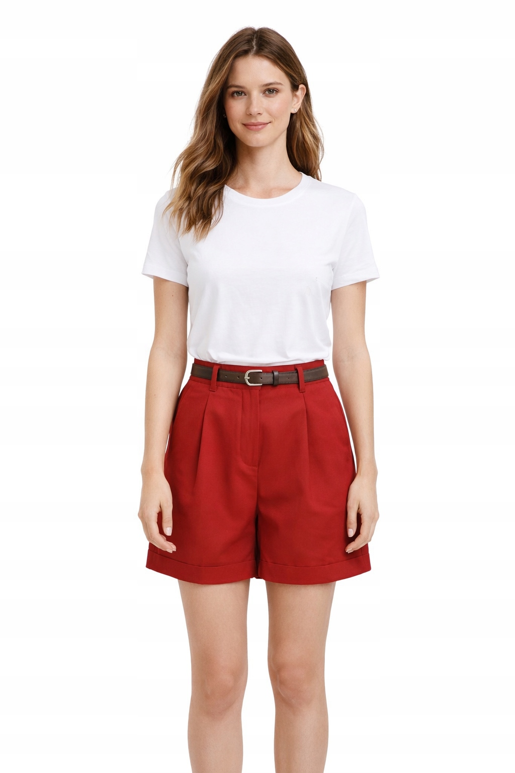 Červené Krátké Kraťasy Ve Vysokém Stavu S 1I4A