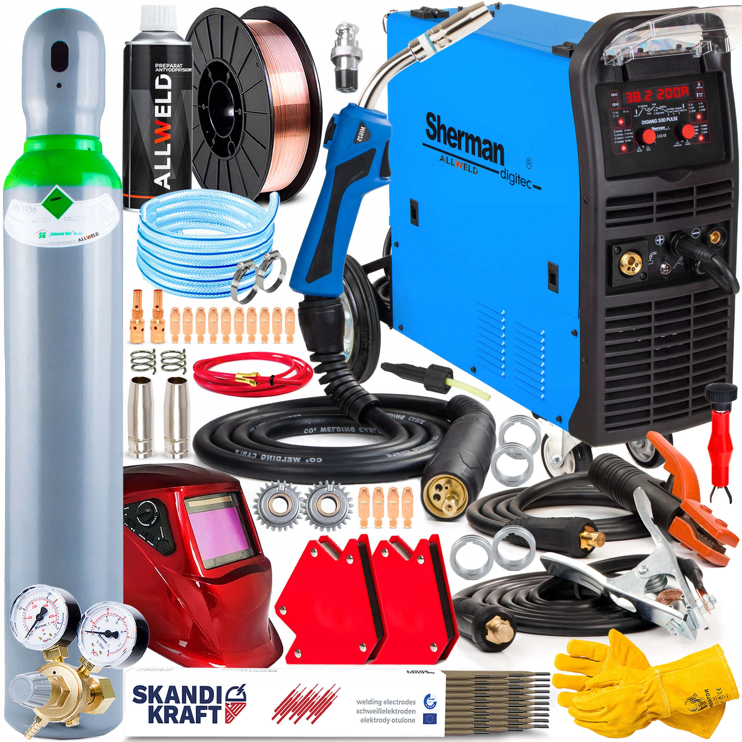 Svařovací Stroj Migomat Sherman Mig 300 Pulse Mig Mma Tig Puls Hliník Synergie