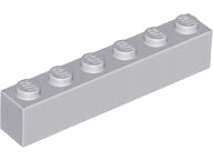 

Lego 3009 klocek brick 1x6 j. szary Lbg 10 szt N