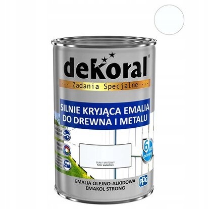 

Dekoral Emakol Strong Biały Mat 0,9l Farba Drewno