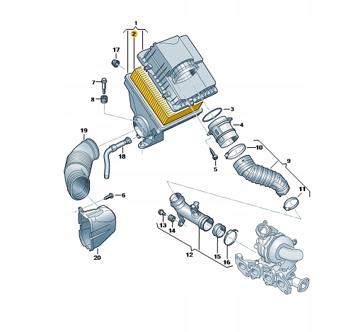 Volkswagen Oe Vložka vzduchového filtru Crafter 2017-