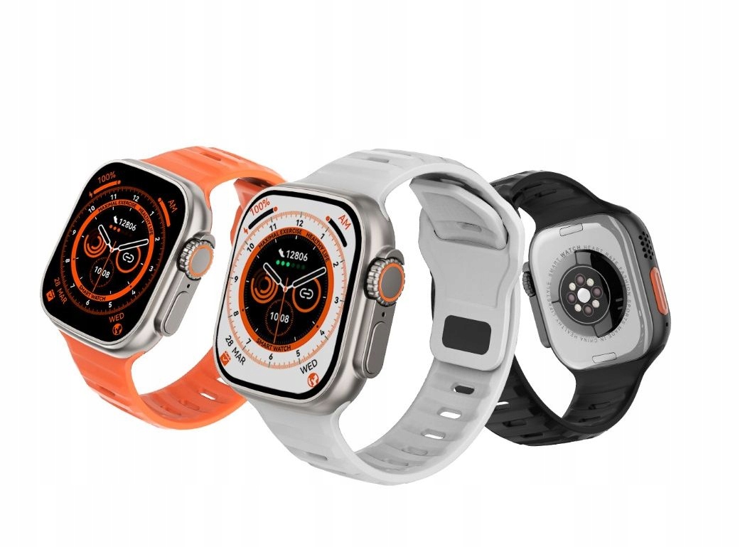 Smartwatch Ultra Watch dla Apple Iphone EKG Rozmow Transmisja danych brak