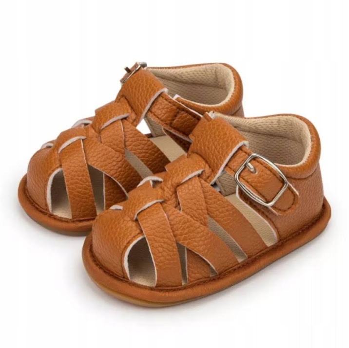 SANDAŁY buty SANDAŁKI chłopięce 18/19 12cm SKÓRA