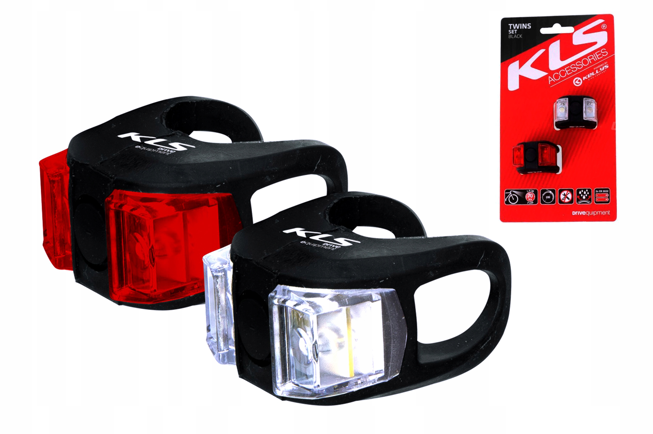 ZESTAW OŚWIETLENIA NA ROWER KELLYS KLS TWINS BLACK