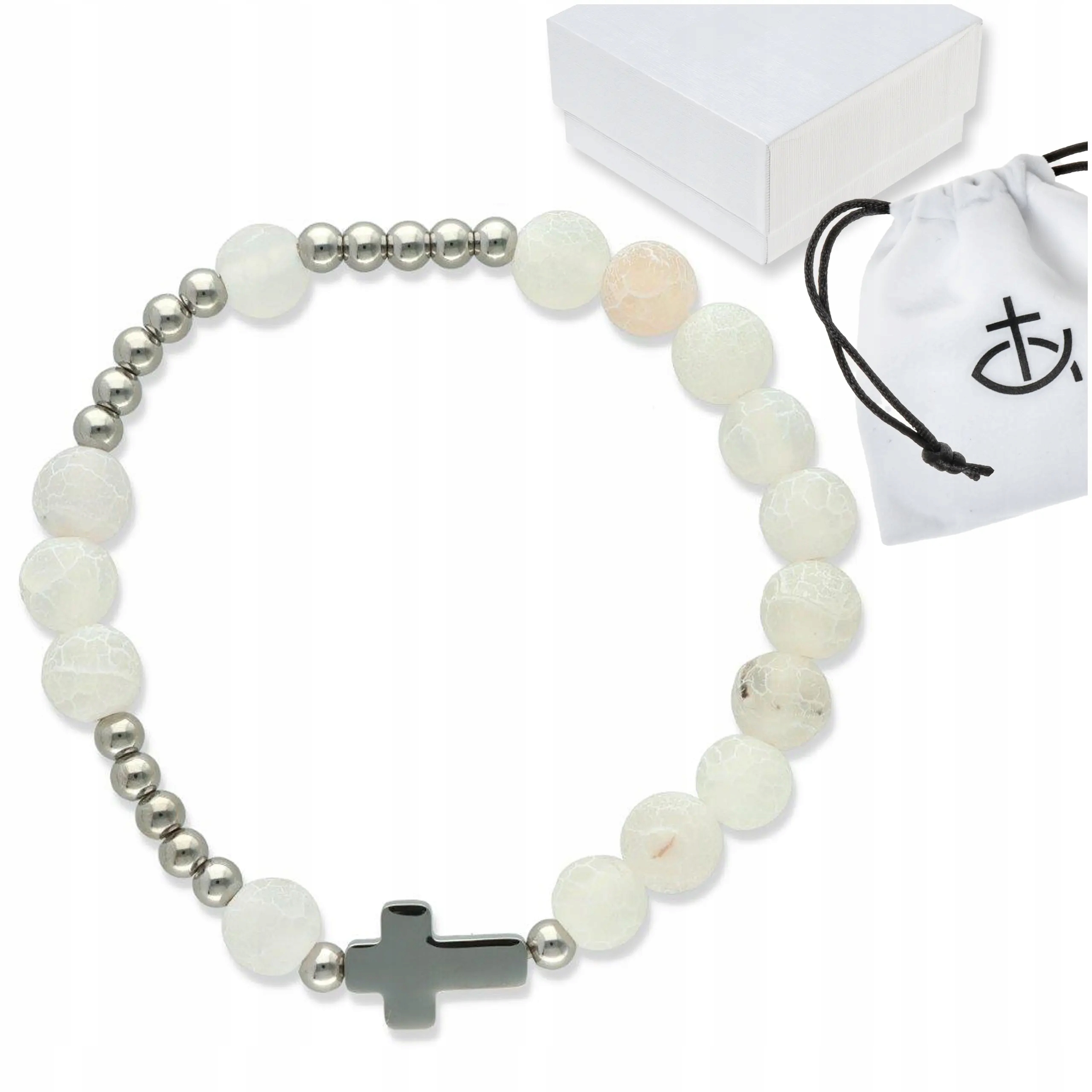 Dámský náramek růženín z jadeitových kamenů v elegantní krabičce