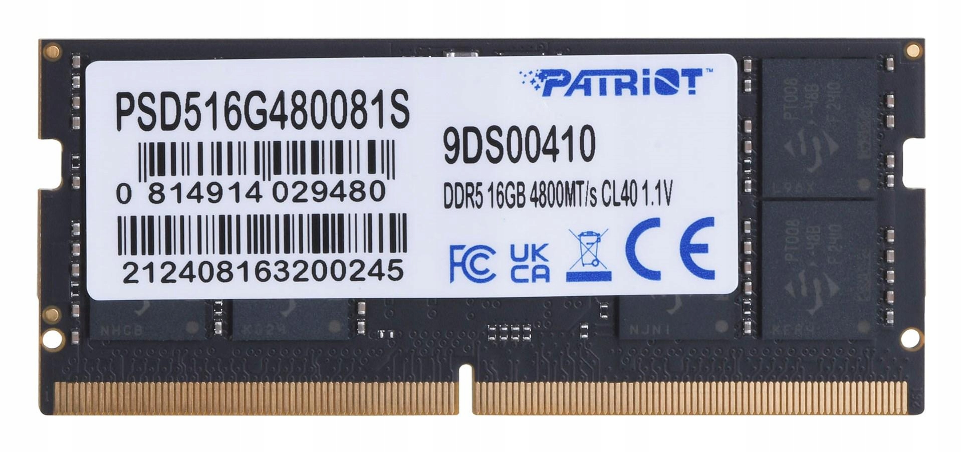 Patriot Signature So-dimm DDR5 16GB 4800MHz 1 Rank
