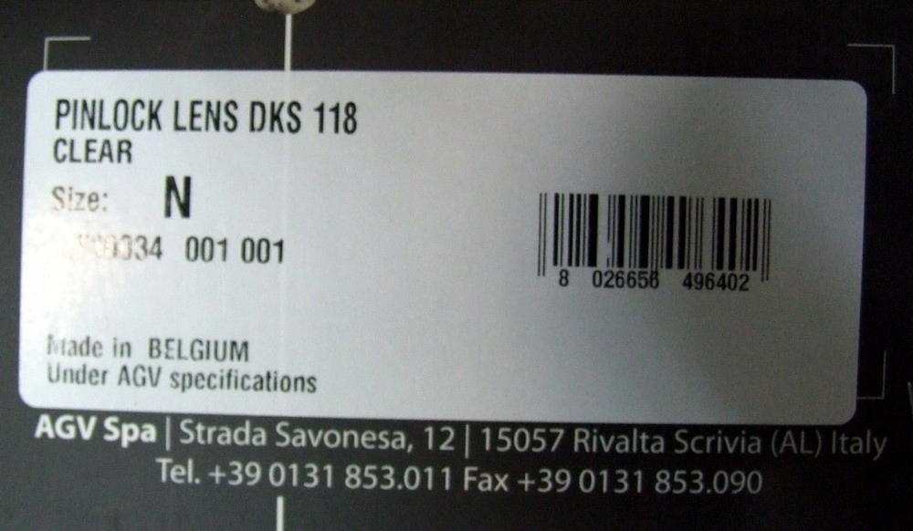 Pinlock do kasku AGV K1/Compact ST/Compact Kolor biały