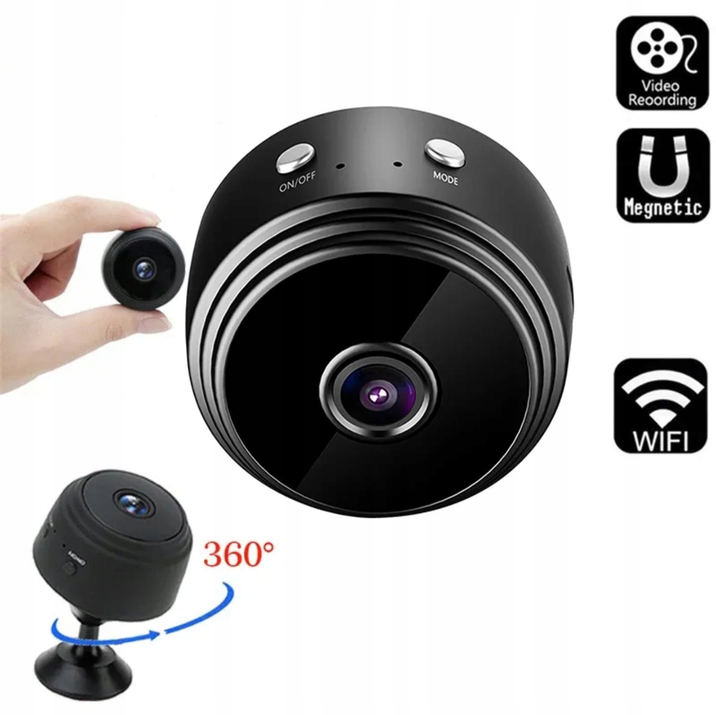 KAMERA MINI KAMERKA BEZPRZEWODOWA USB A9 (czarna) Marka inna