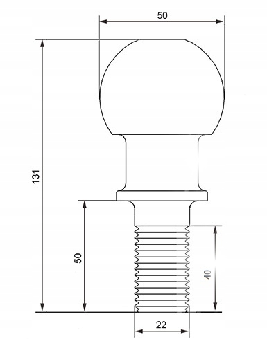 KULA HAKA HOLOWNICZEGO QUAD ATV ZACZEP PRZYCZEPKI FT0050