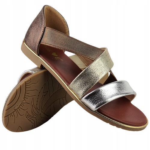 SANDAŁY DZIEWCZĘCE WSUWANE PŁASKIE roz 36