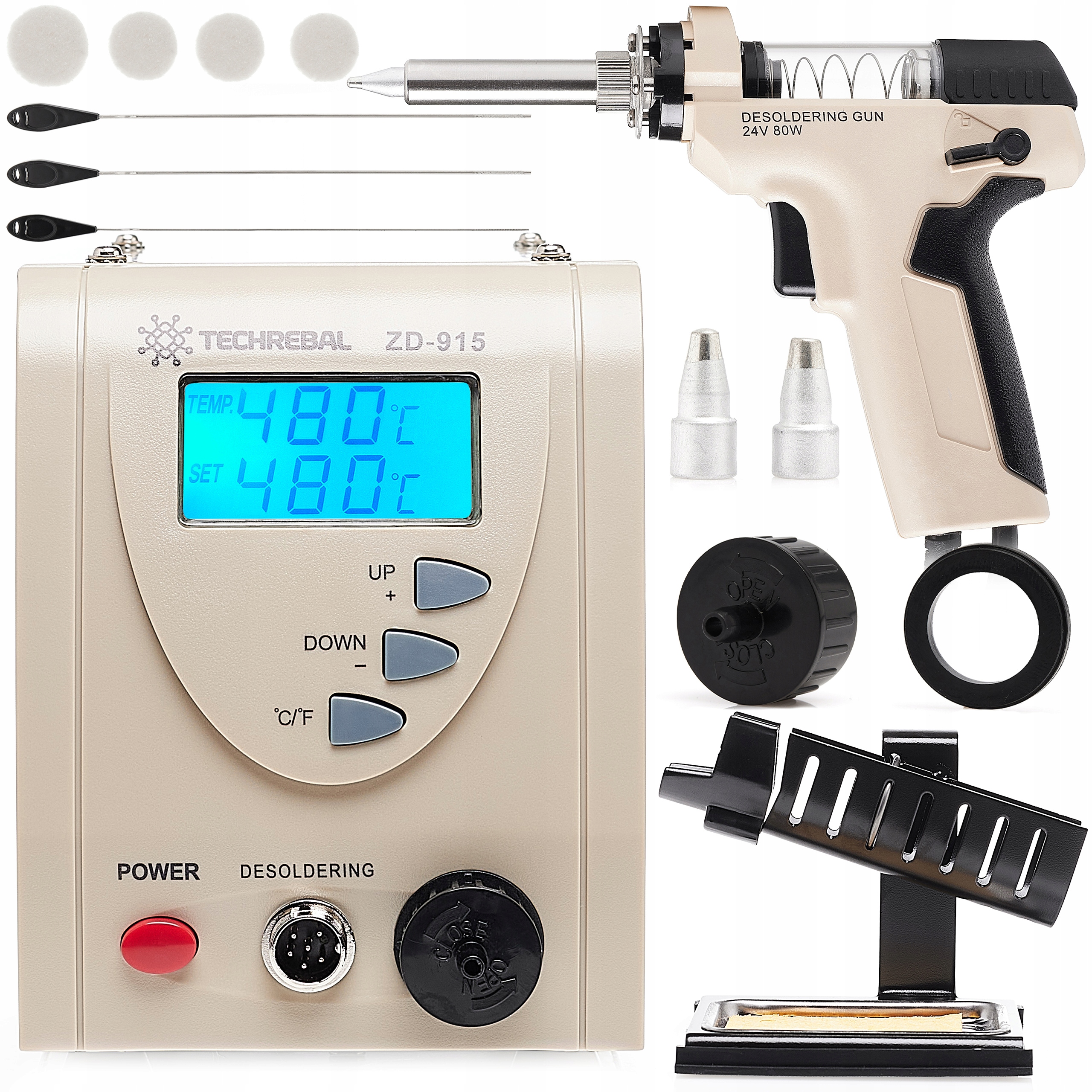 Odpájecí Stanice Pro Pcb Desky ZD-915 140W, Odsávač Cínu Techrebal