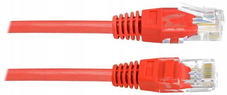 Kabel LAN 1,5 m Patchcord UTP kat 5e RJ45 Internetowy Czerwony RJ 45 Kod producenta LX8357 1,5M
