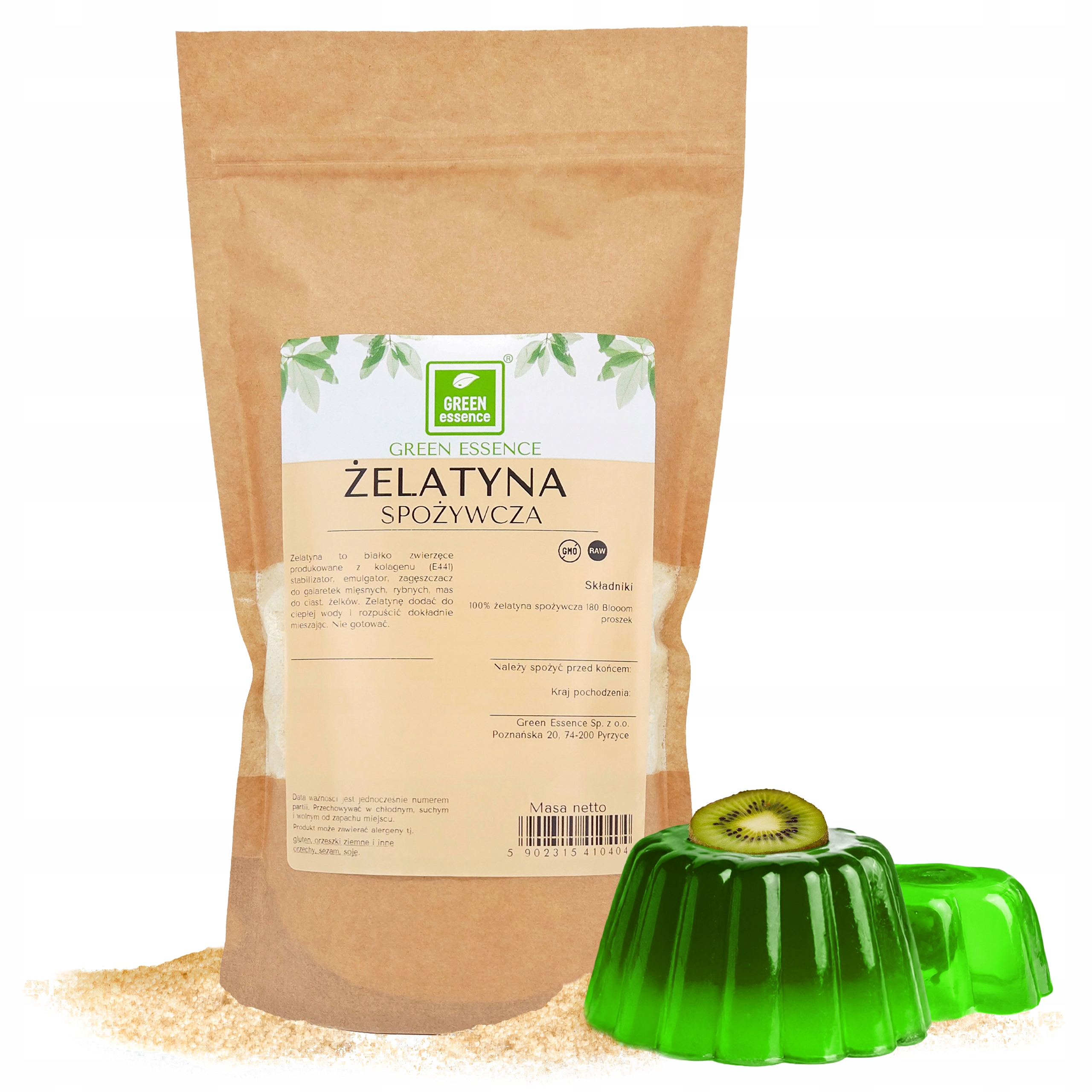 Levně Želatina Potravinářská 180 Bloom prášek 1kg Přírodní želírující látka