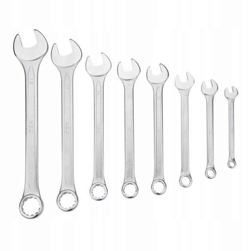 

Klucze Płasko-oczkowe 6-19MM 8 Szt Płaskie Oczkowy