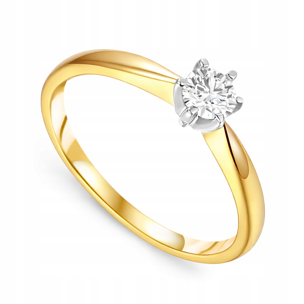 Prstýnek Au585 s diamantem 0.25 ct velikost 14