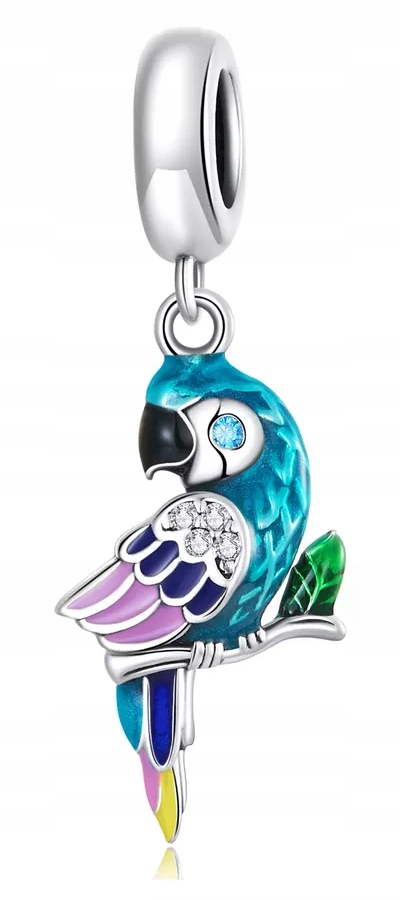 

Charms Zawieszka Charms Papuga 925 Moda Trusky