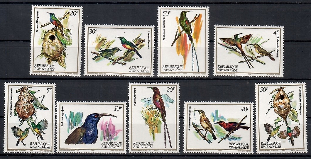 Rwanda 1983 Mi 1214-1222 Czyste **