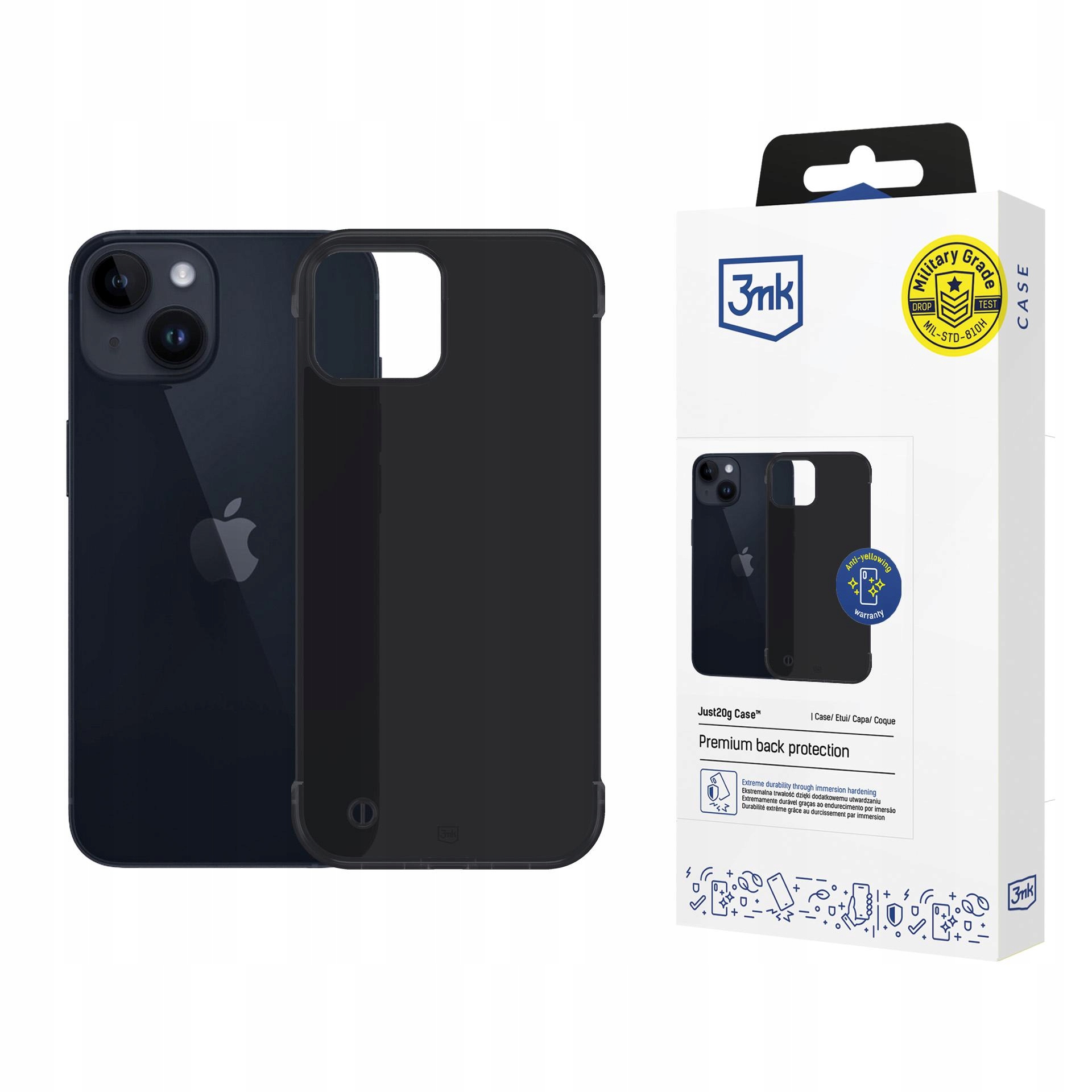 3MK JUST20G Matt Case Do Iphone 14 Doskonała Ochrona Z Matowym Wykończeniem