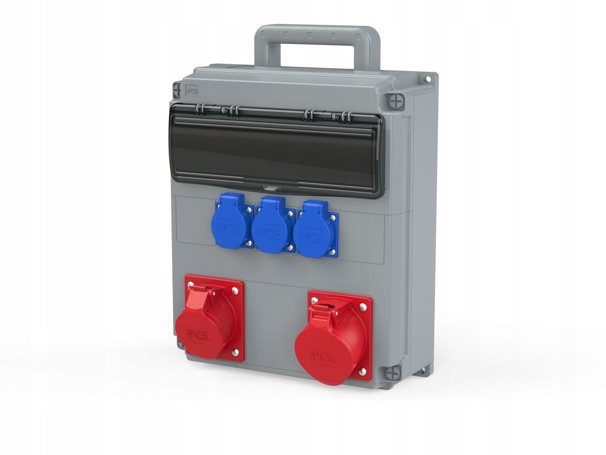 Přenosný rozvaděč s rukojetí IP54 typu „Opole“ 32/5 16/5 3GS bez zapínání