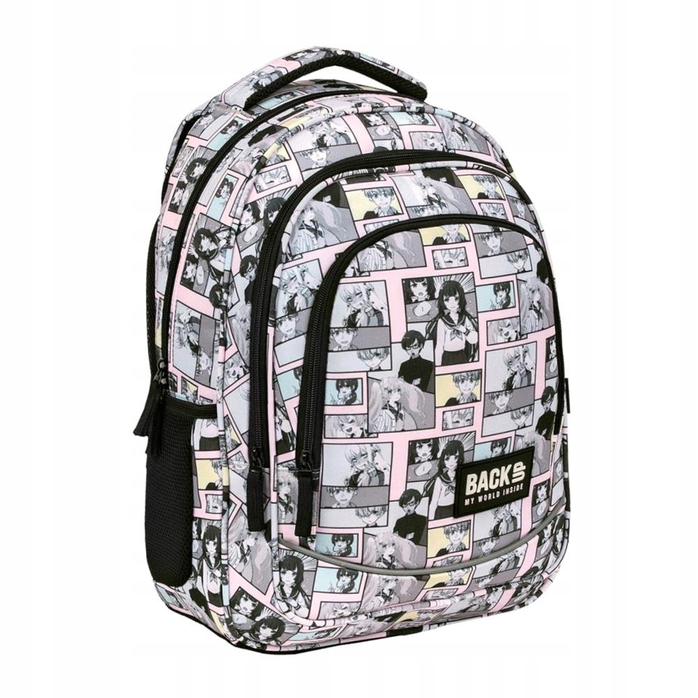 PLECAK 3-KOMOROWY BACKUP KOMIKS MANGA PASTEL PLB6X02