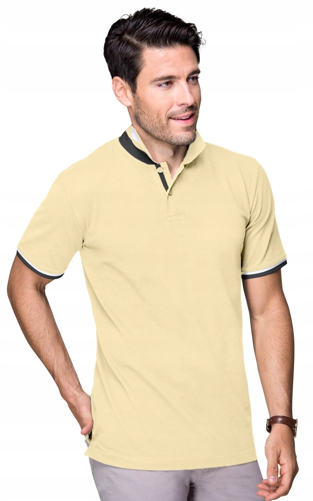 

Stylowa Męska polówka bawełniana Collar 2XL