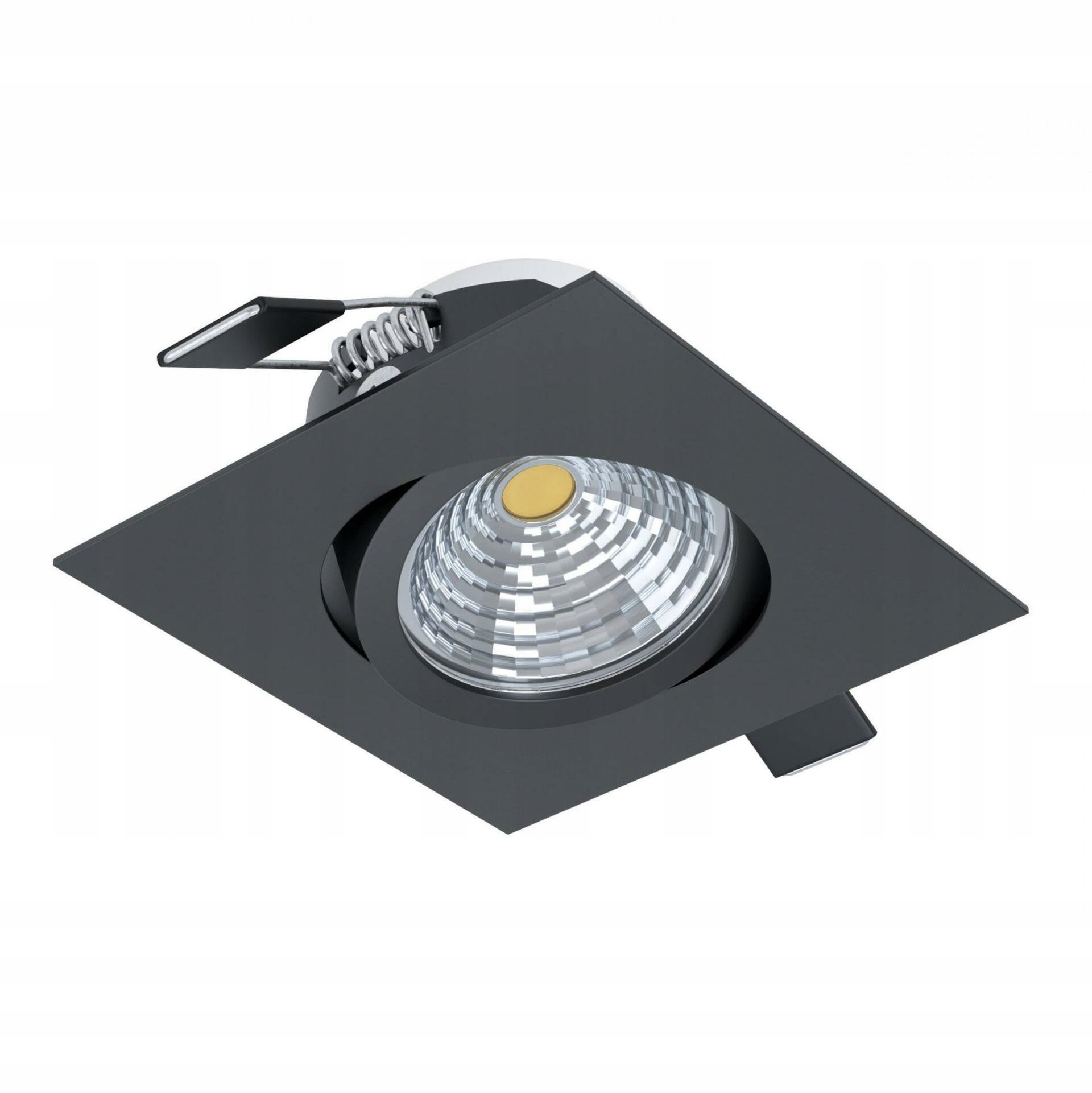 Zápustné bodové svítidlo Eglo Saliceto černé 6W 380lm 2700K