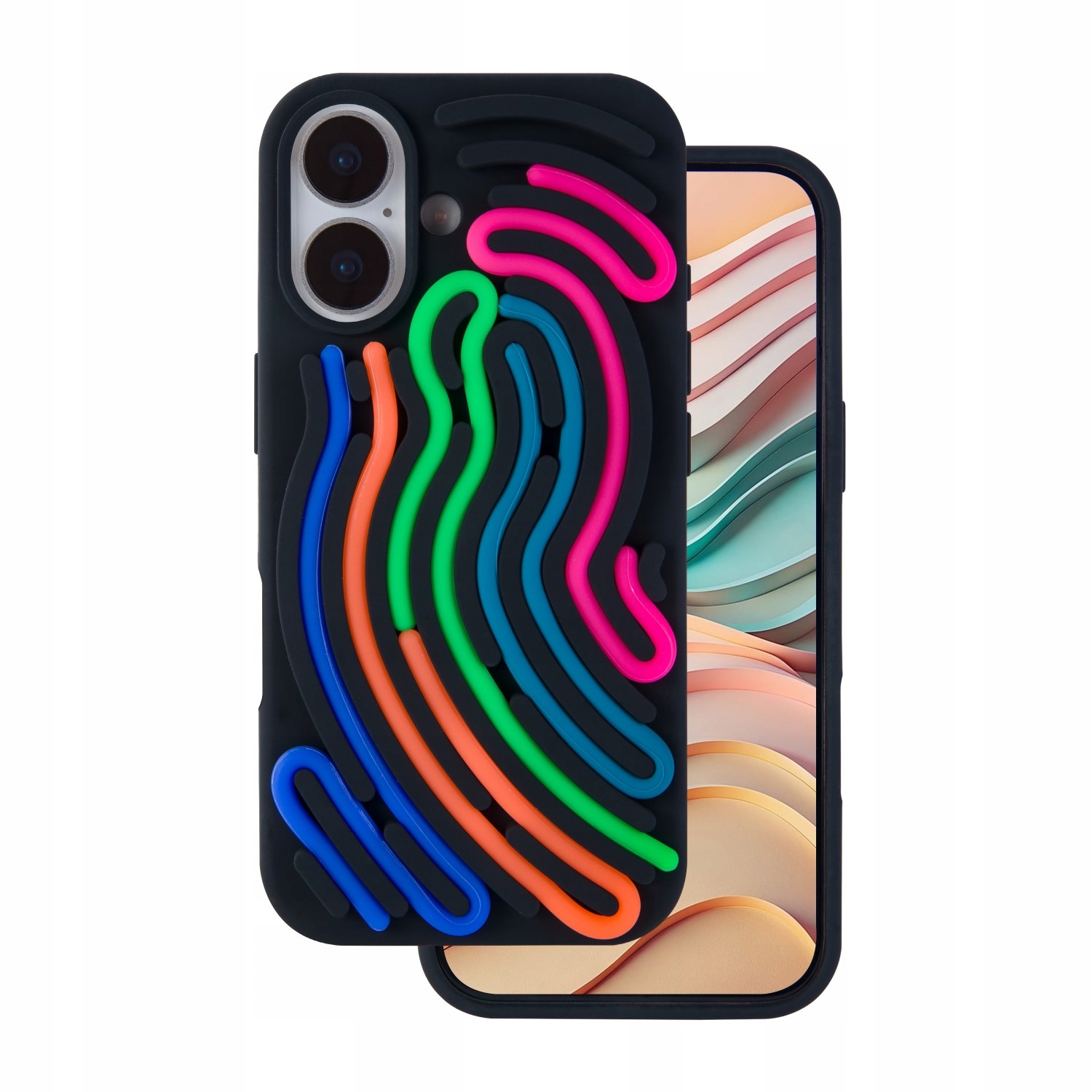 Nakładka Diy Snake do iPhone 16 6,1" czarna Tfo
