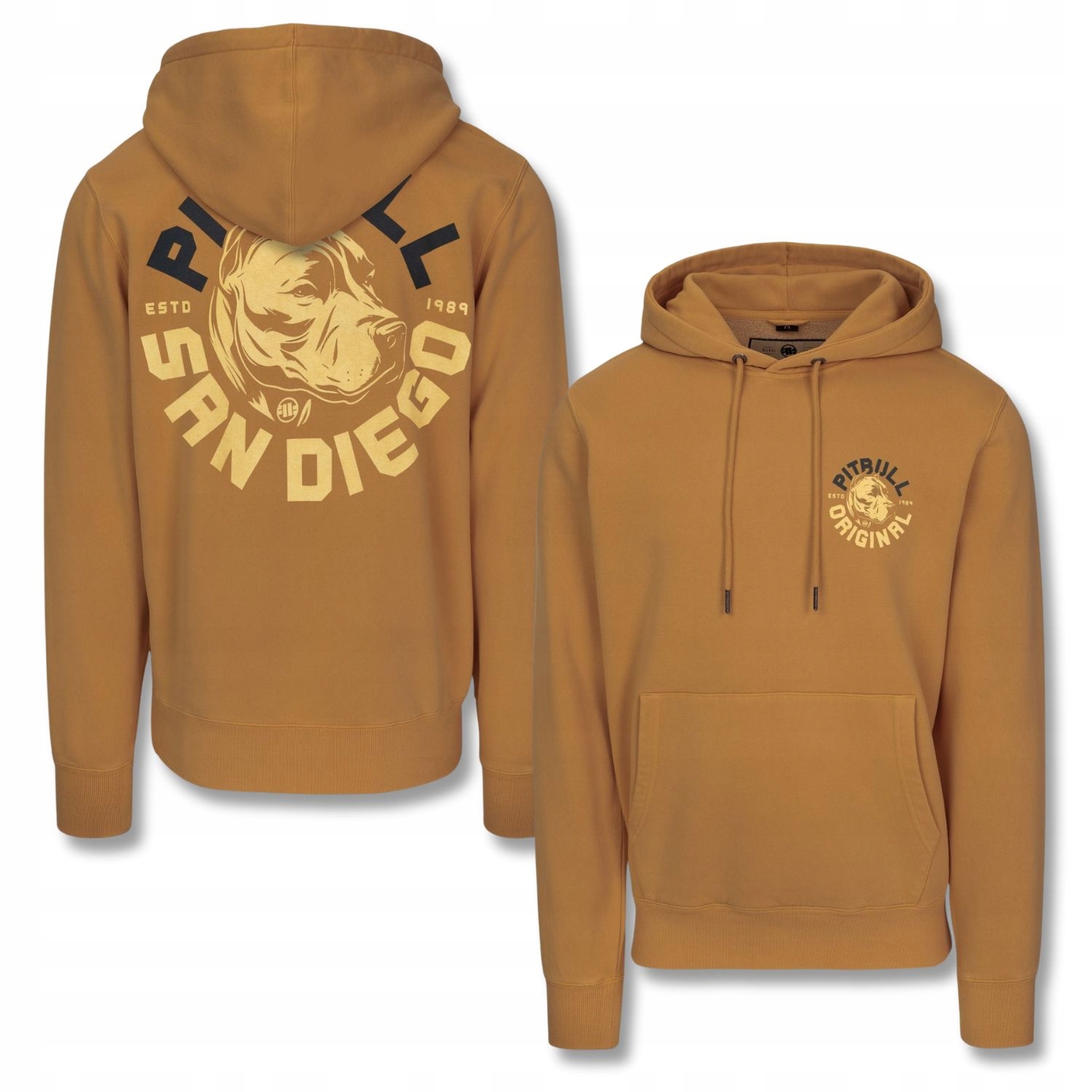 Pánská Pánská mikina s kapucí Pitbull Washed Dog Sd Potisk na zádech