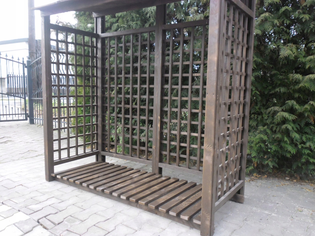 DREWUTNIA na drewno kominkowe, 150x188cm SOLIDNIE! Szerokość produktu 150 cm