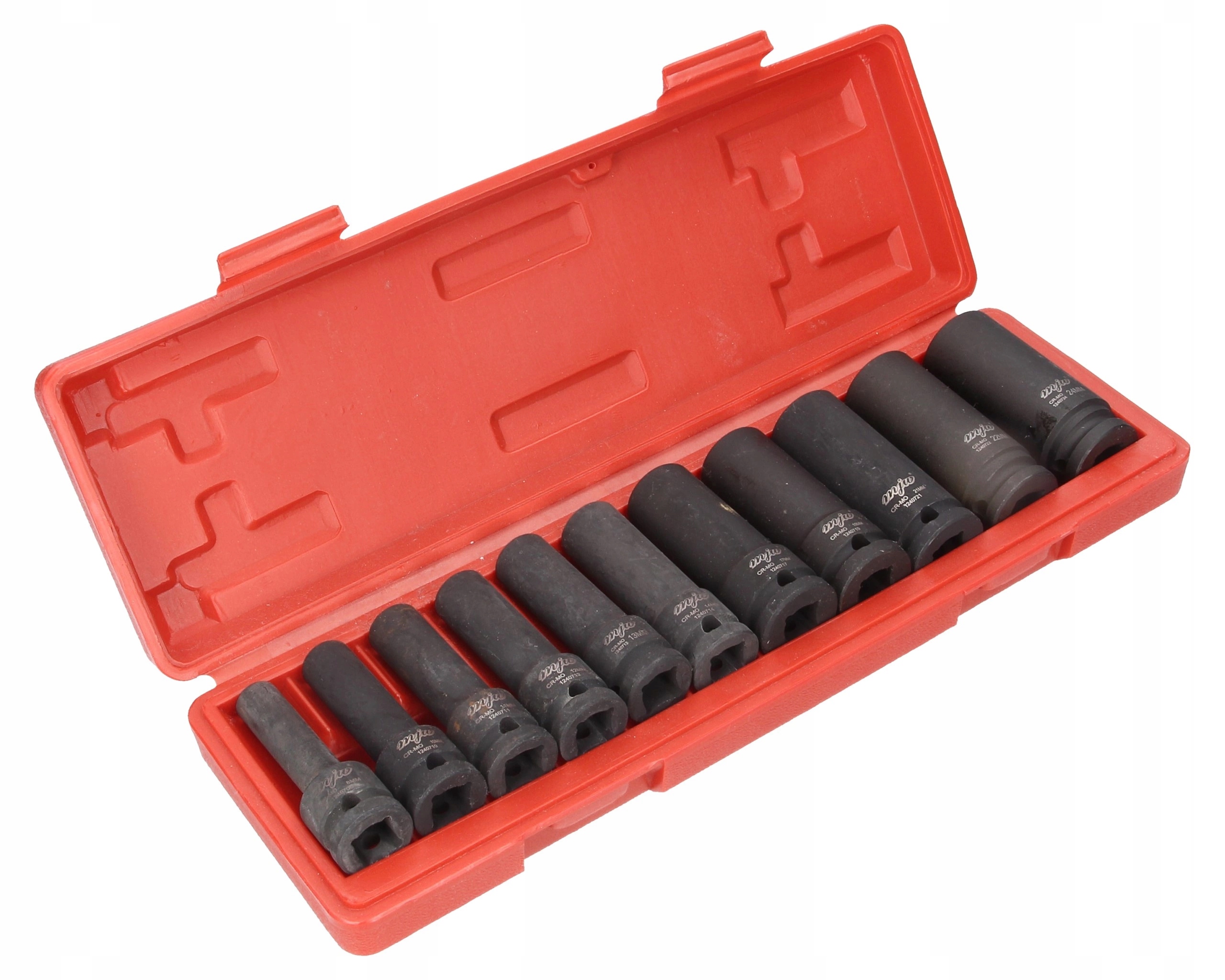 Sada nástrčných klíčů na dlouhé rázové nástavce 1/2" 11 ks Mjw