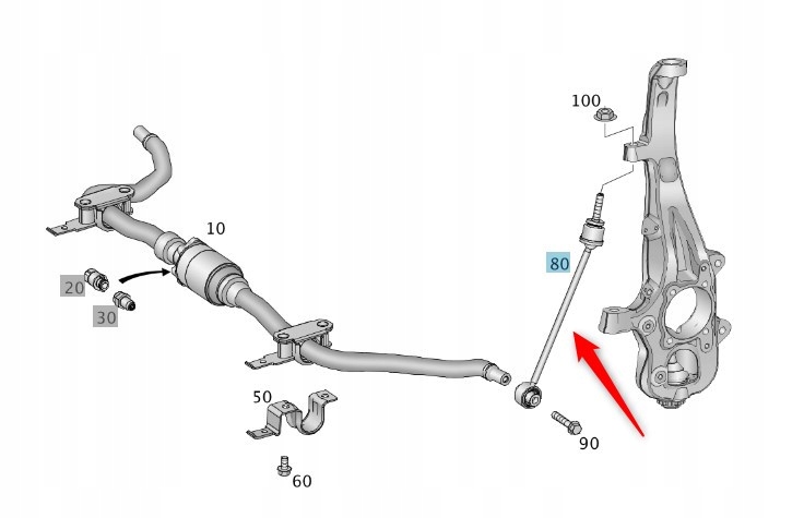 Spojka Stabilizátoru Mercedes Přední Pravá A1663201200 A1663200889
