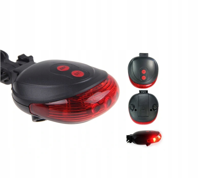 

Tylna Lampa Rowerowa 2 X Laser 5 X Led