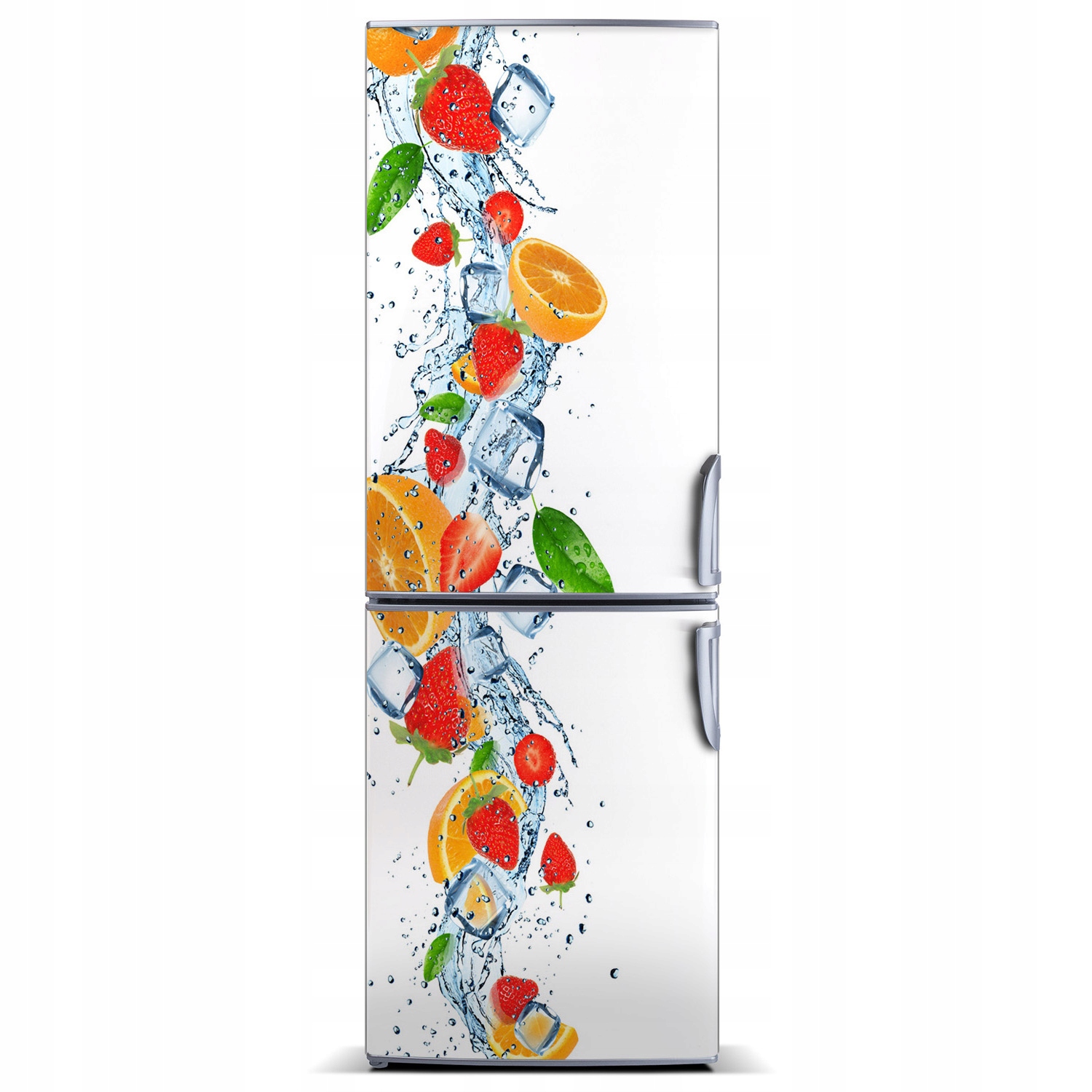 

Naklejka na lodówkę magnetyczna Owoce i lód 60x180