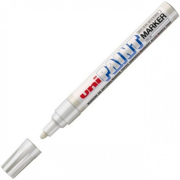 

Marker olejowy Uni PX-20 biały okrągła końcówka