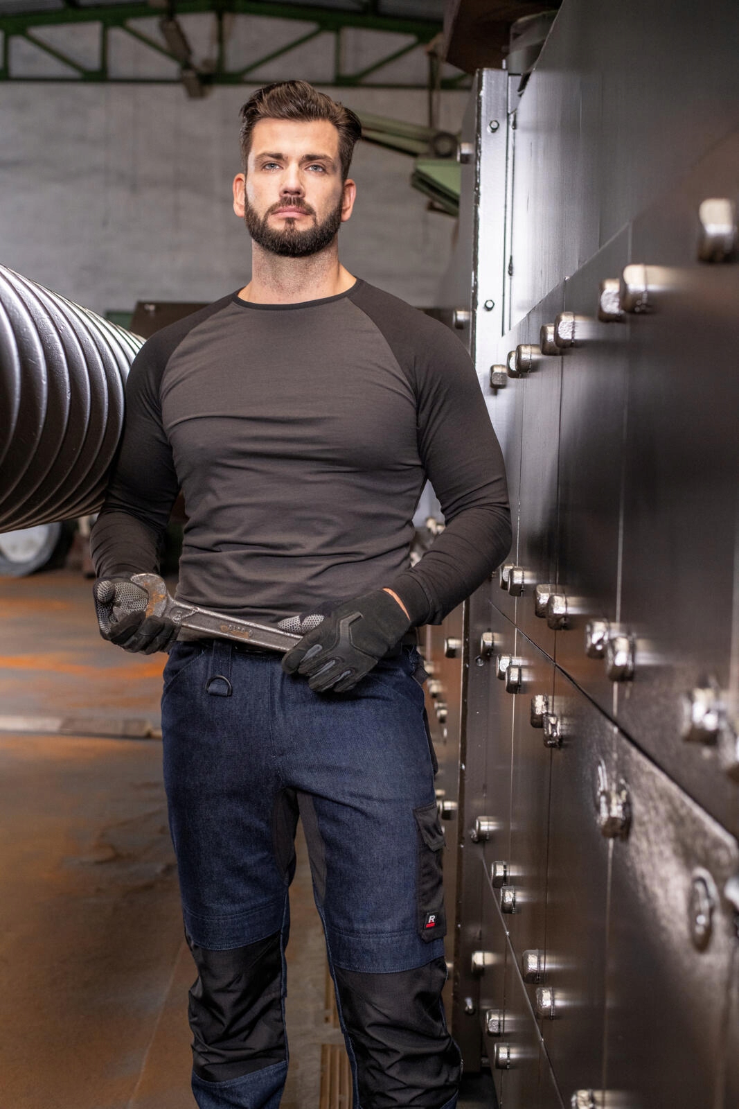 KOSZULKA Z DŁUGIM RĘKAWEM LONGSLEEVE MĘSKI MALFINI STREETLS 130 3XL Dekolt okrągły