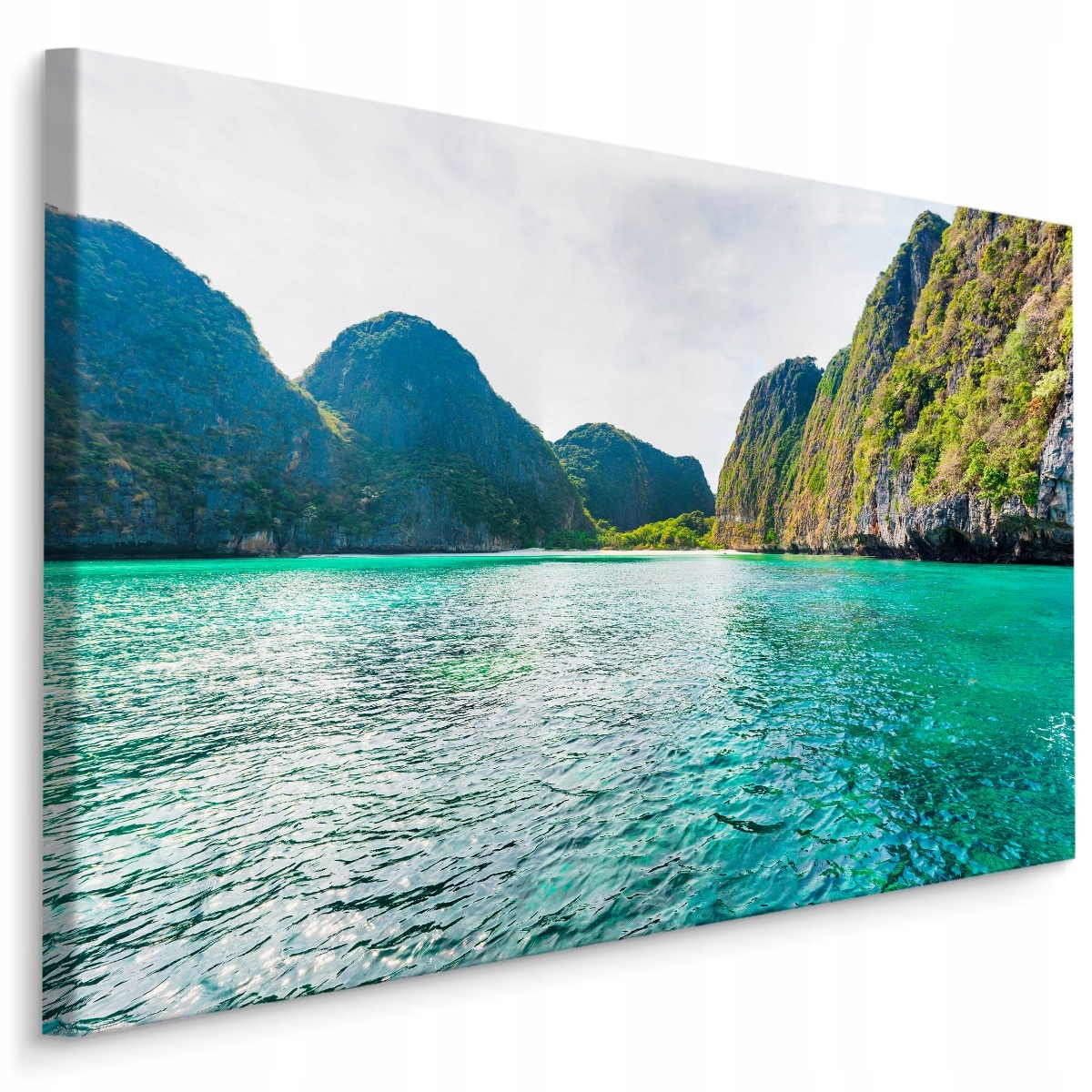 Obraz do obývačky tyrkysová voda hory more 100x70