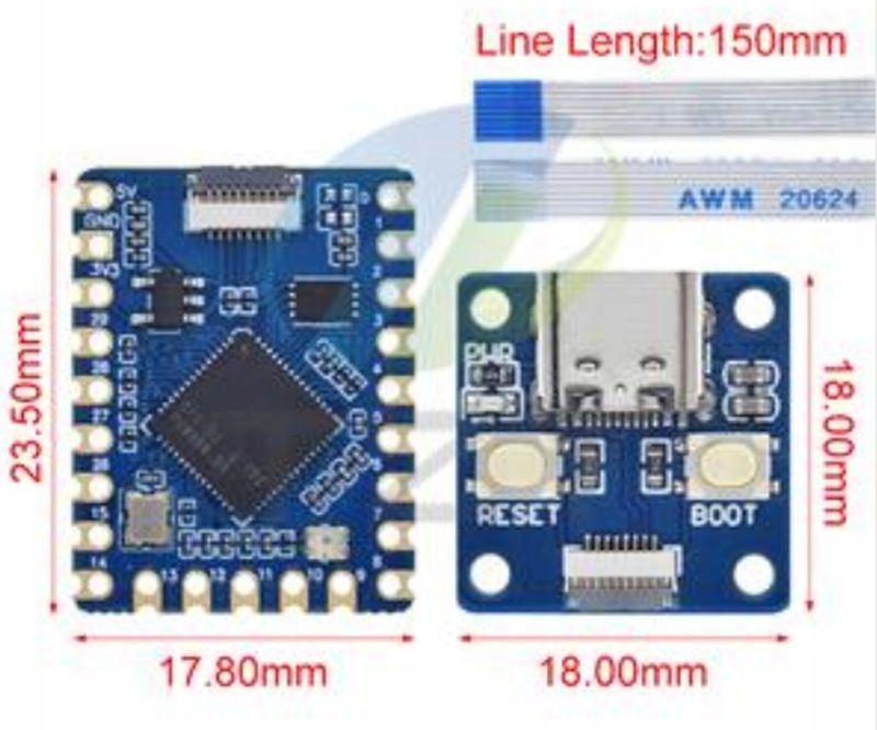 PŁYTKA MIKROKONTROLER RP2040 RASPBERRY PI TINY Cortex M0+ 2MB ADAPTER USB-C Stan opakowania oryginalne