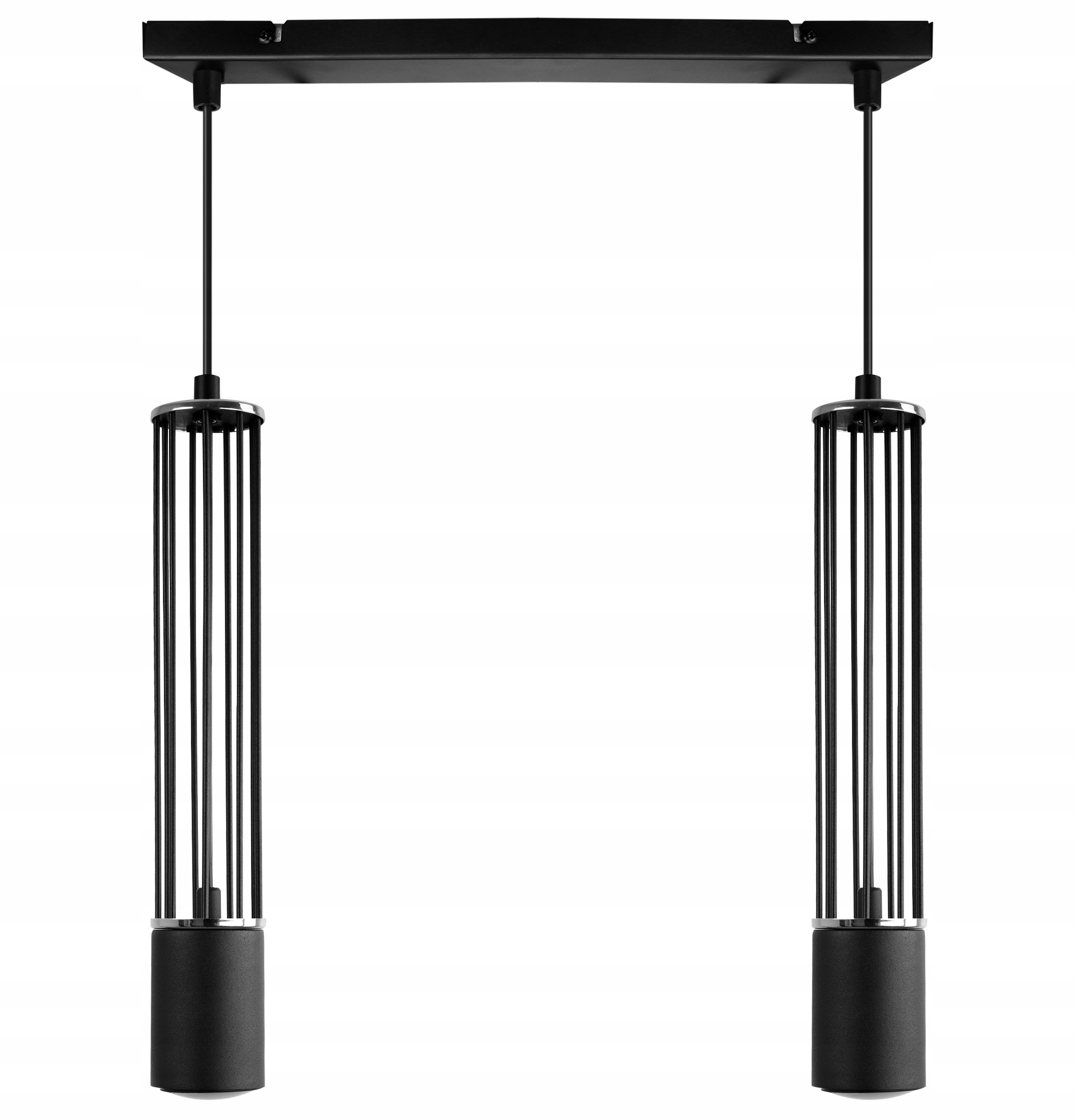 Led Stropní Lampa Závěsný Lustr Loft Černá Tuba Chrom Moderní