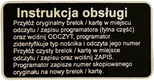 KOPIARKA PROGRAMATOR DUPLIKATOR RFID 4 zakresowy Producent Unique