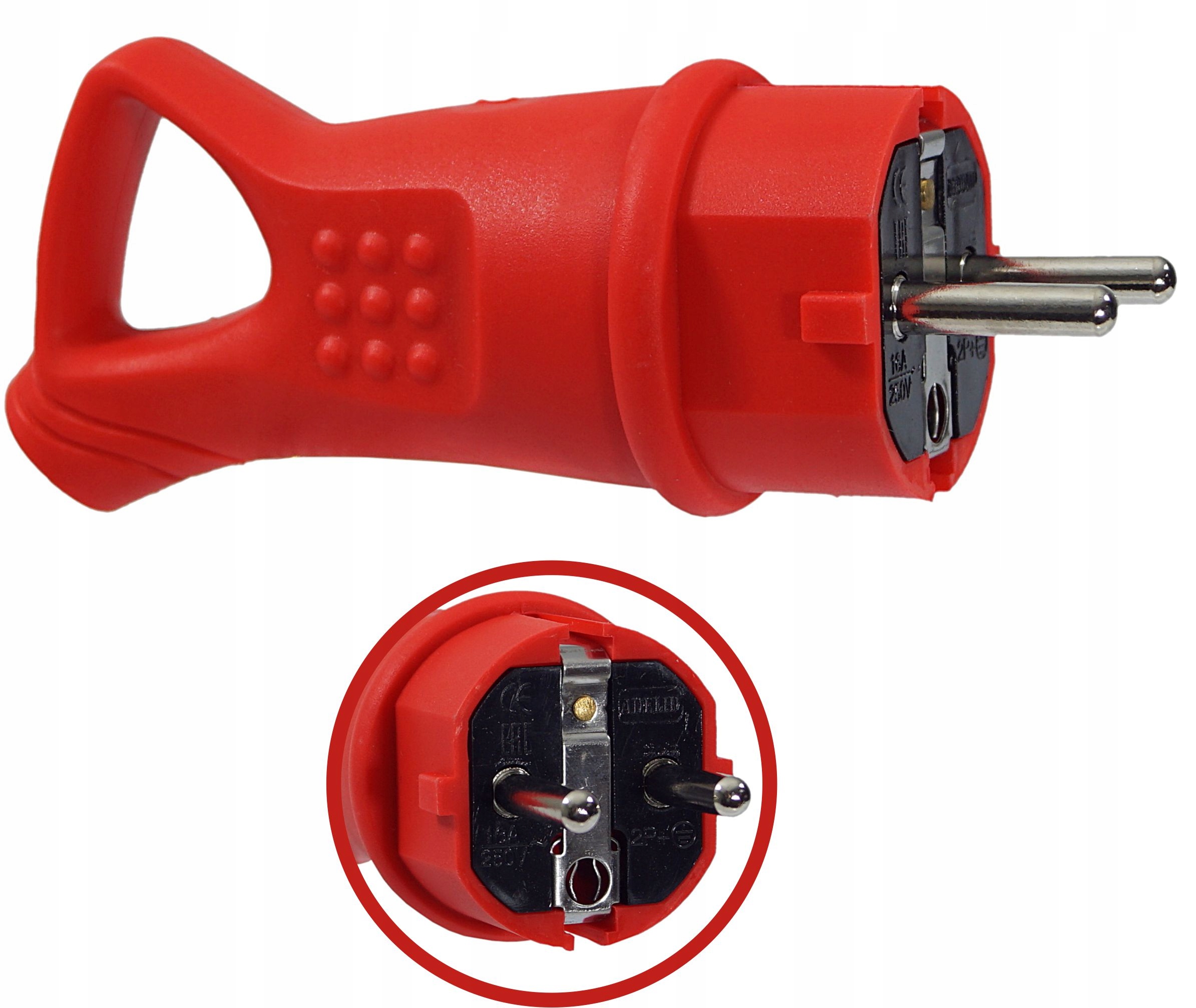 

Wtyczka Gumowa 16A 230V IP44 Z Uchwytem Na Kabel